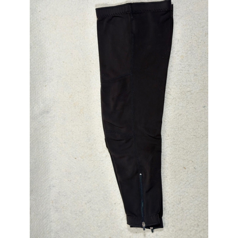Trek Leg Warmers Unisex XL Black Nylon Stretch Zip Ankle Cycling Road MTB Vibe